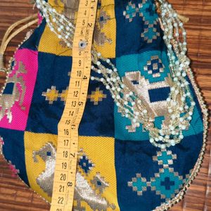 Beaded Handle Potli Bag