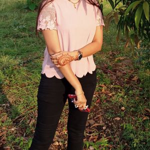 Pink Top With Beautiful Sleeves