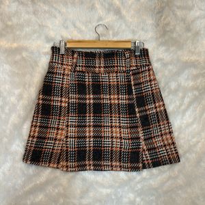 Cheques Print Skirt