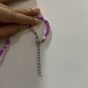 Purple Y2k beaded necklace