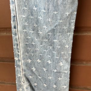 Bootcut Self Design Jeans