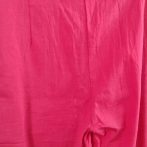 Pinkish Red Straight Fitted Kurti Pants (Women)