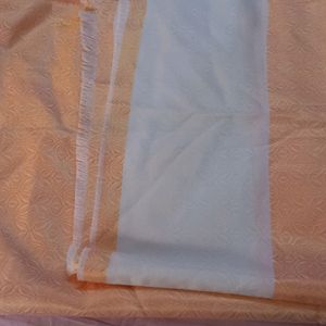 New Orange Nd White Party Wear Shawl