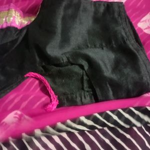 Black Pink Saree