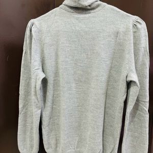 Grey Pre-winter High Neck Top