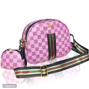 Stylish Checked PU Handbags