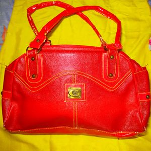 Glossy Red Hand Bag Just 99/-