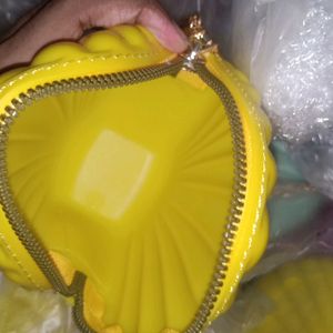 imported Sling Bag Yellow Mini Seashell Stylish