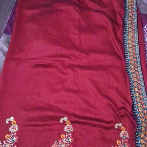 Maroon Saree