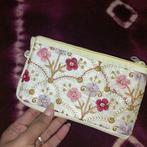 EMBROIDED MULTI COLOUR Fancy PURSE