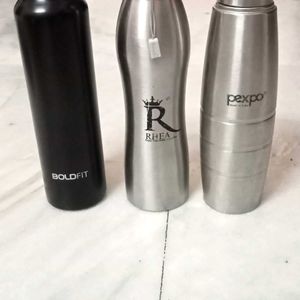 WATER BOTTLE -PEXPO, BOLD FIT AND STEEL BOTTL