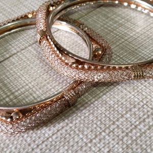 Women Golden Bangles Size Is 2.5