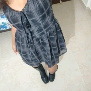 checkered mini dress