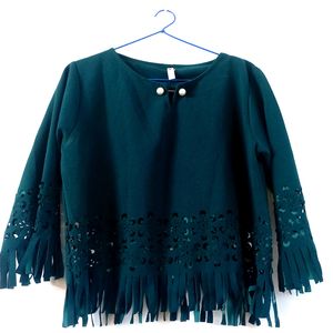 Boxy Dark Green Top