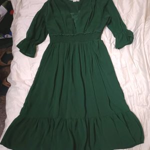 Green Colour Dress For Ladies