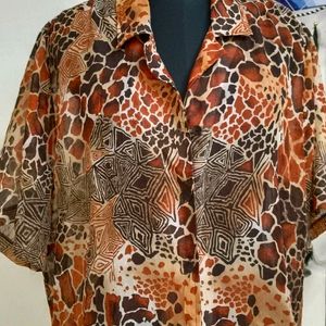 Plus Size Sheer Shirt