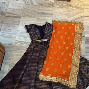 Navy Blue lehenga Choli