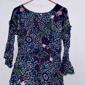 Empire Shape Floral Print Top