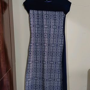 Janasya Polyster Blue Kurta