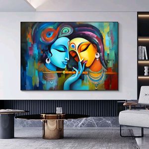 Radha Krishna Canvas Painting Big Size