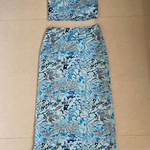 Blue Abstract Co Ord