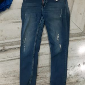 Women Mid Waist Slim Fit Jeans