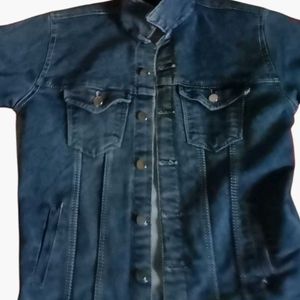 HERE&NOW Men Navy Blue Solid Distressed Denim Jack