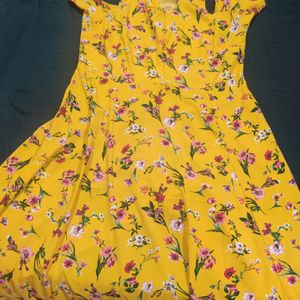 Mustard Designer Dress