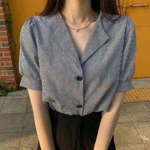 New Korean Black Checked Half Sleeves Shirt