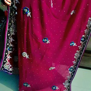 Beautiful Rani pink saree