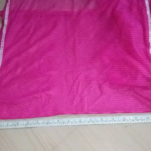 Pink Netted Duppata