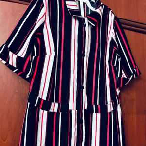 Women Striped A-line Dress