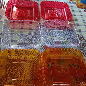 Fancy 6pcs Small Colourful Plate