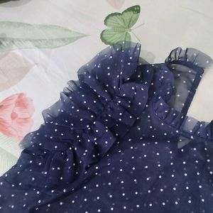 Navy Blue Polka Dot T Shirt