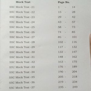 SSC Mock Test 21 To 40 With Error Free Solution