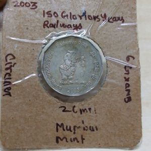 Rare Coin2 Rupees Glorious Year Indian Railway