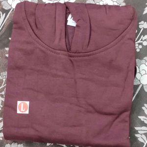 Maroon Color Plain Hoddie