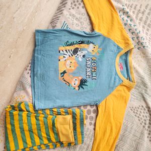 Beby Age 9 To 12 Month Full Sleeve And Pant Dress