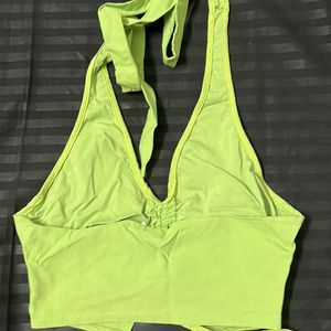 Halter Green Top