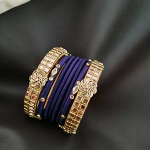 Mix & Match Silk Thread Bangles, Kundan Bangles