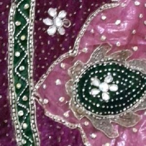 Purple Stone Work Lehnga Set