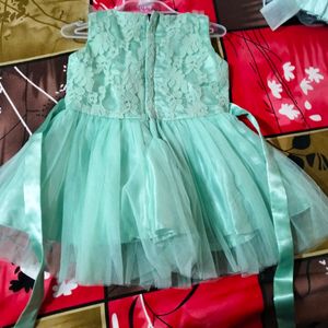 Small Baby Light Green Frock..