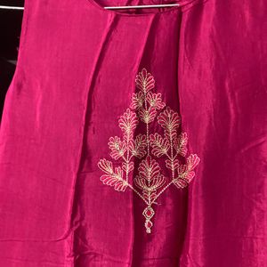 Magenta Layered Kurta