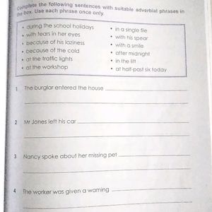 Primary Level Grammar & Usage