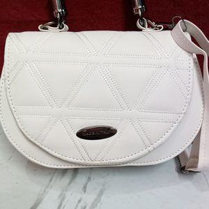 New White Leather Expensive Looking Bag