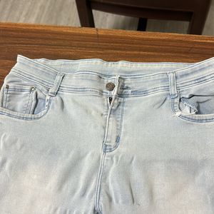 Ice Blue Capry Jeans