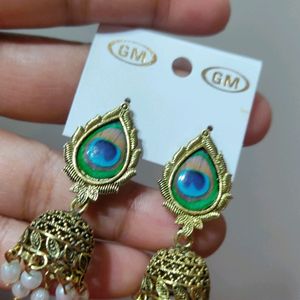 A Beautiful Peacock Earrings