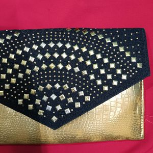 Blue Golden Clutch 💗