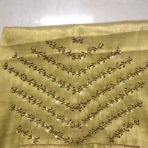 Trending Design Golden Aari Blouse Material