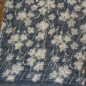 Grey Floral Saree